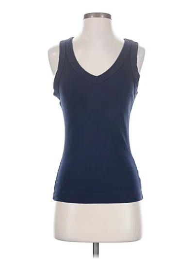 Pre-owned Michael Stars Tank Top Blue Halter Neckline Tops