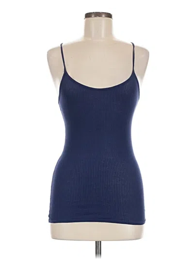 Pre-owned Michael Stars Tank Top Blue Halter Neckline Tops