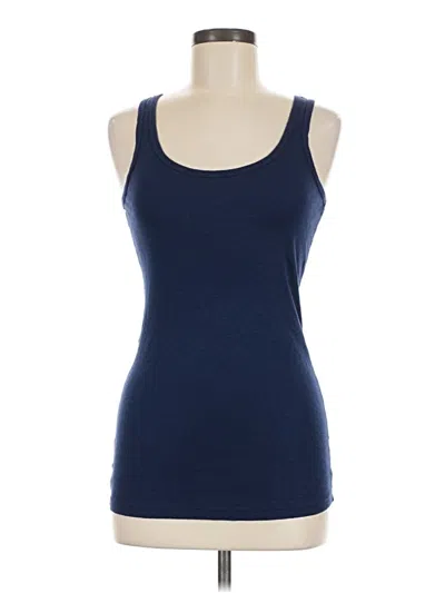 Pre-owned Michael Stars Tank Top Blue Halter Neckline Tops