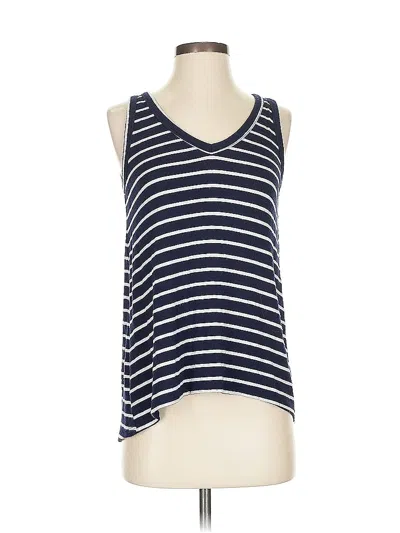 Pre-owned Michael Stars Tank Top Blue One Shoulder Neckline Tops