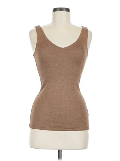 Pre-owned Michael Stars Tank Top Brown Strapless Neckline Tops