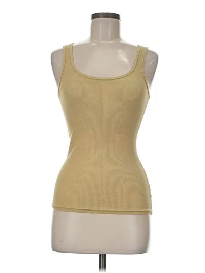 Pre-owned Michael Stars Tank Top Gold Strapless Neckline Tops