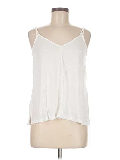 Pre-owned Michael Stars Tank Top Ivory Halter Neckline Tops