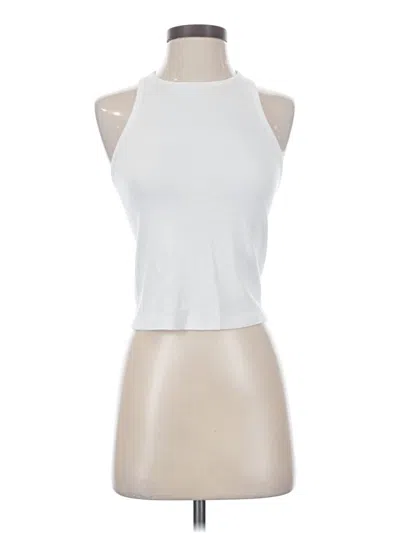 Pre-owned Michael Stars Tank Top Ivory Halter Neckline Tops