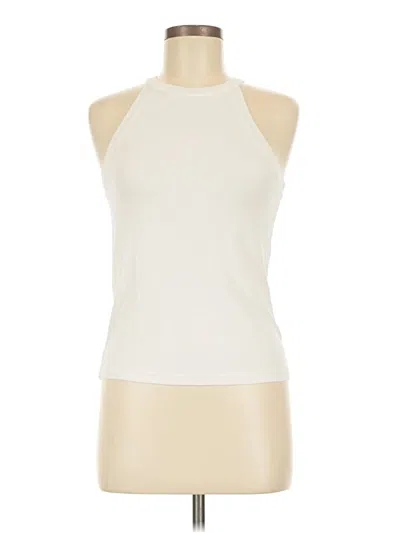 Pre-owned Michael Stars Tank Top Ivory Halter Neckline Tops