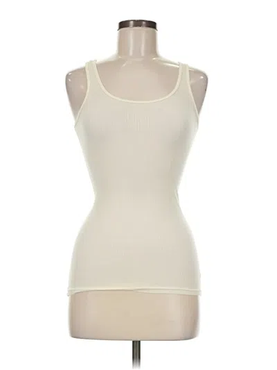 Pre-owned Michael Stars Tank Top Ivory Strapless Neckline Tops