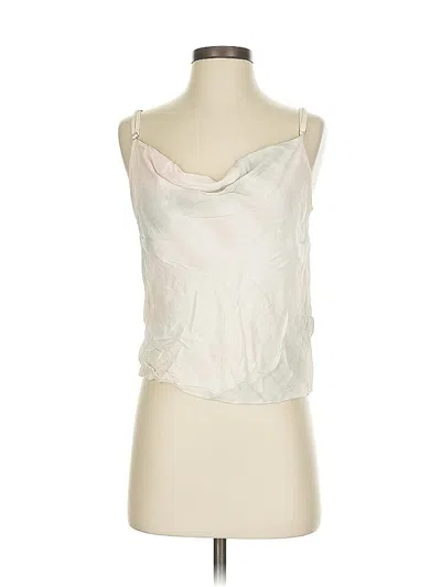Pre-owned Michael Stars Tank Top Ivory Strapless Neckline Tops In White