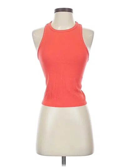 Pre-owned Michael Stars Tank Top Orange Halter Neckline Tops