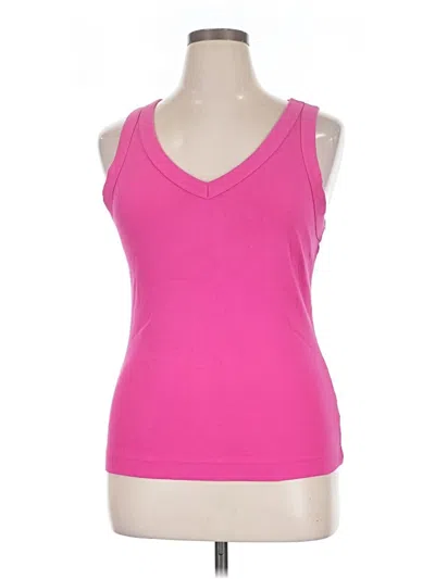Pre-owned Michael Stars Tank Top Pink Halter Neckline Tops