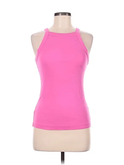Pre-owned Michael Stars Tank Top Pink Halter Neckline Tops