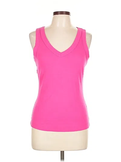 Pre-owned Michael Stars Tank Top Pink Scoop Neck Tops