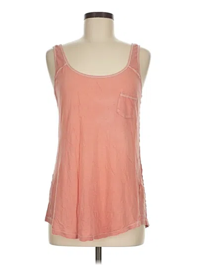 Pre-owned Michael Stars Tank Top Pink Square Neckline Tops