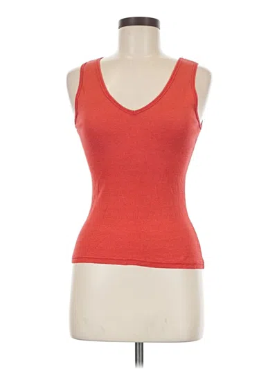 Pre-owned Michael Stars Tank Top Red Strapless Neckline Tops