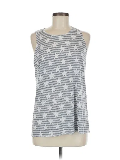 Pre-owned Michael Stars Tank Top Silver Halter Neckline Tops