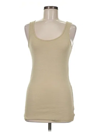 Pre-owned Michael Stars Tank Top Tan Halter Neckline Tops