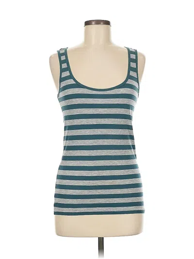 Pre-owned Michael Stars Tank Top Teal Strapless Neckline Tops In Blue