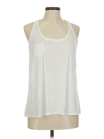 Pre-owned Michael Stars Tank Top White Halter Neckline Tops