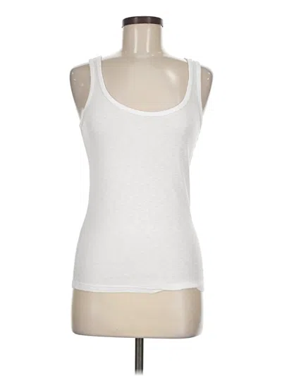 Pre-owned Michael Stars Tank Top White Halter Neckline Tops