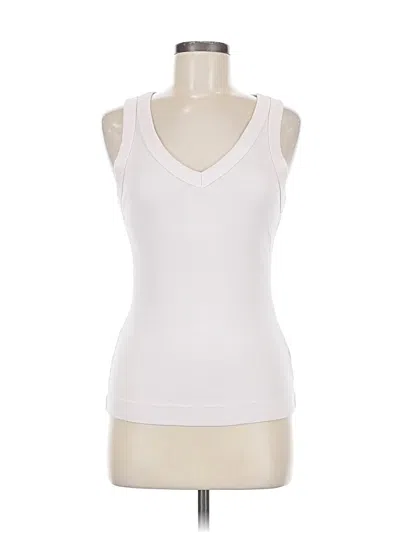Pre-owned Michael Stars Tank Top White Strapless Neckline Tops