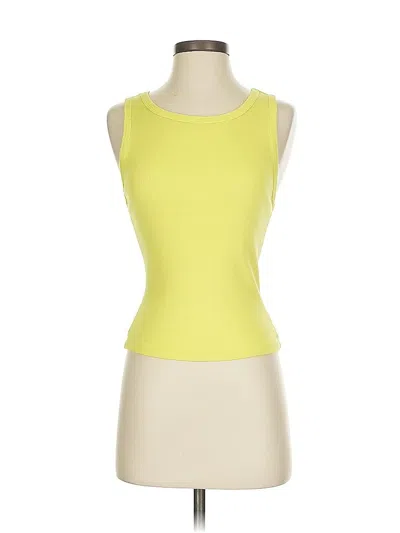 Pre-owned Michael Stars Tank Top Yellow Strapless Neckline Tops