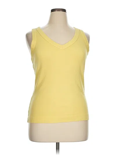 Pre-owned Michael Stars Tank Top Yellow V-neck Tops