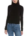 Michael Stars Tara Cropped Turtleneck Top In Black