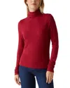 Michael Stars Tara Crop Turtleneck In Carmine