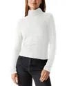 Michael Stars Tara Rib Turtleneck In Chalk