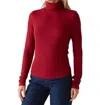 Michael Stars Tara Crop Turtleneck In Pink