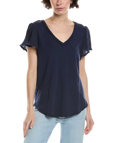 Michael Stars Tate Fabric Mix T-shirt