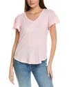 Michael Stars Baxter V-neck Tee In Pink