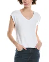 Michael Stars Tati V Neck Power Shoulder Top