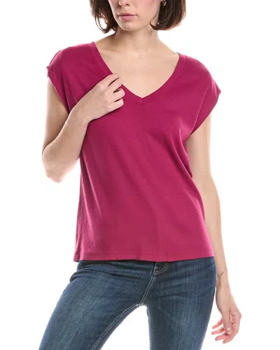 Michael Stars Tati Power Shoulder Top In Purple