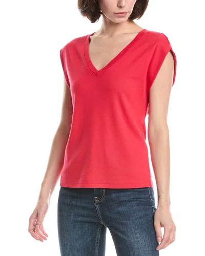 Michael Stars Tati Power Shoulder Top In Red