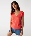 Michael Stars Tati Power Shoulder Top In Spritz