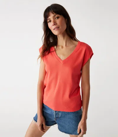 Michael Stars Tati Power Shoulder Top In Spritz