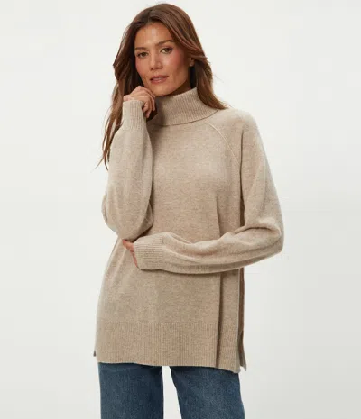 Michael Stars Tegan Cashmere Turtleneck In Brown