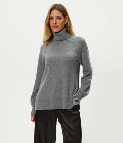 Michael Stars Tegan Cashmere Turtleneck In Gray
