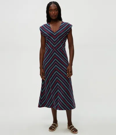 MICHAEL STARS TESS EMBROIDERED MIDI DRESS