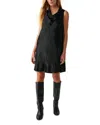 Michael Stars Tessa Cowl Neck Mini Dress In Black