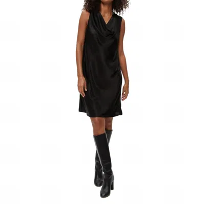 Michael Stars Tessa Cowl Neck Mini Dress In Black