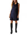 Michael Stars Tessa Cowl Neck Mini Dress In Nocturnal