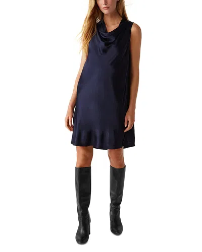 Michael Stars Tessa Cowl Neck Mini Dress In Nocturnal