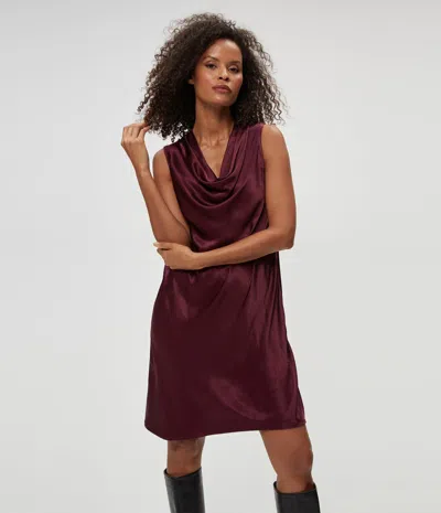 Michael Stars Tessa Satin Mini Dress In Beetroot