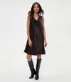 Michael Stars Tessa Cowl Neck Mini Dress In Java