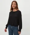 Michael Stars Tia Rib Sweater In Black