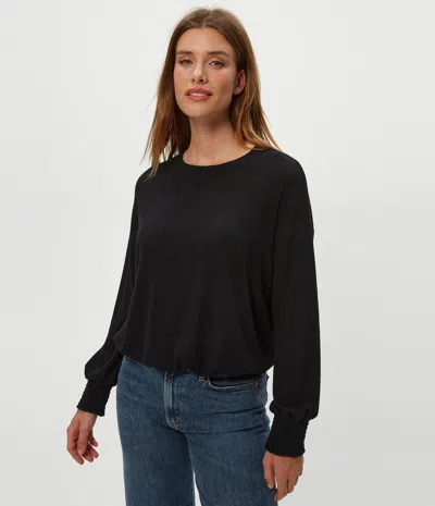 Michael Stars Tia Rib Sweater In Black