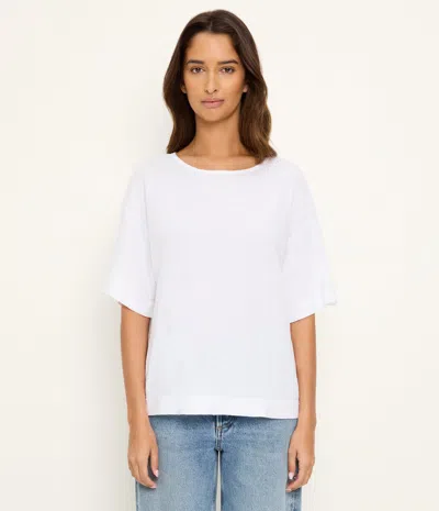 Michael Stars Tilda Oversize Crewneck In White
