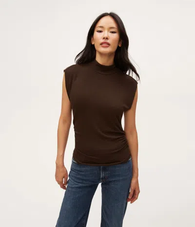Michael Stars Tina Mock Neck Top In Java
