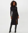 Michael Stars Tish Mock Neck Midi Dress In Black